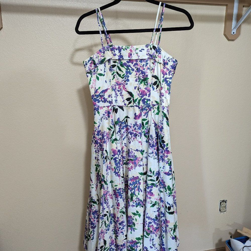 Maggy London Petite Floral Print Midi Dress